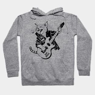 Rock and Roll Cat Legendary Guitarist Hoodie